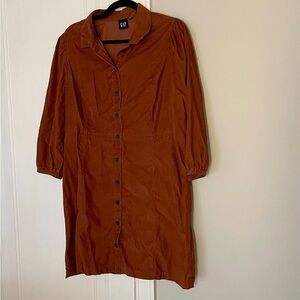 GAP Rust Button-Up Dress size large